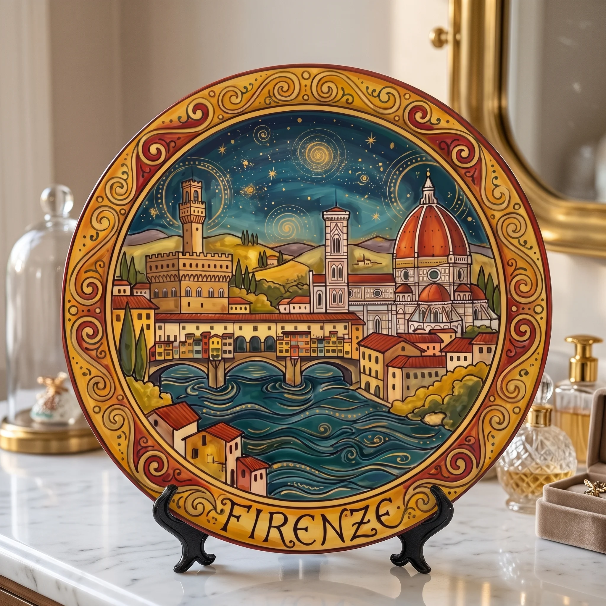 Florence Decorative Display Plate Italian City Skyline Wall Art Tuscan Style Kitchen Home Accent Decor Italy Travel Souvenir Gift - Image 8
