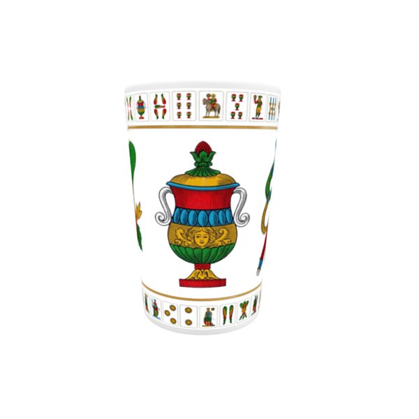 Scopa, Briscola and Mazzetto Card Games 3 oz Ceramic Shot Glass for Espresso and Liqueur (1 Cup)