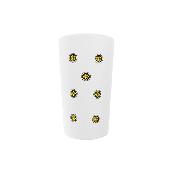 3 oz Espresso Cup Italian Playing Card Inspired Seven of Coins Design, Saucer Not Included