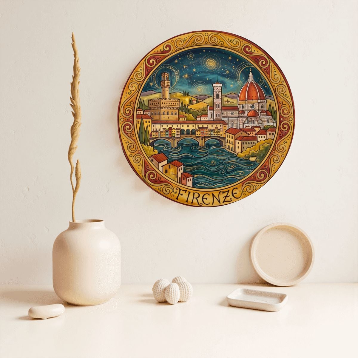 Florence Decorative Display Plate Italian City Skyline Wall Art Tuscan Style Kitchen Home Accent Decor Italy Travel Souvenir Gift - Image 13